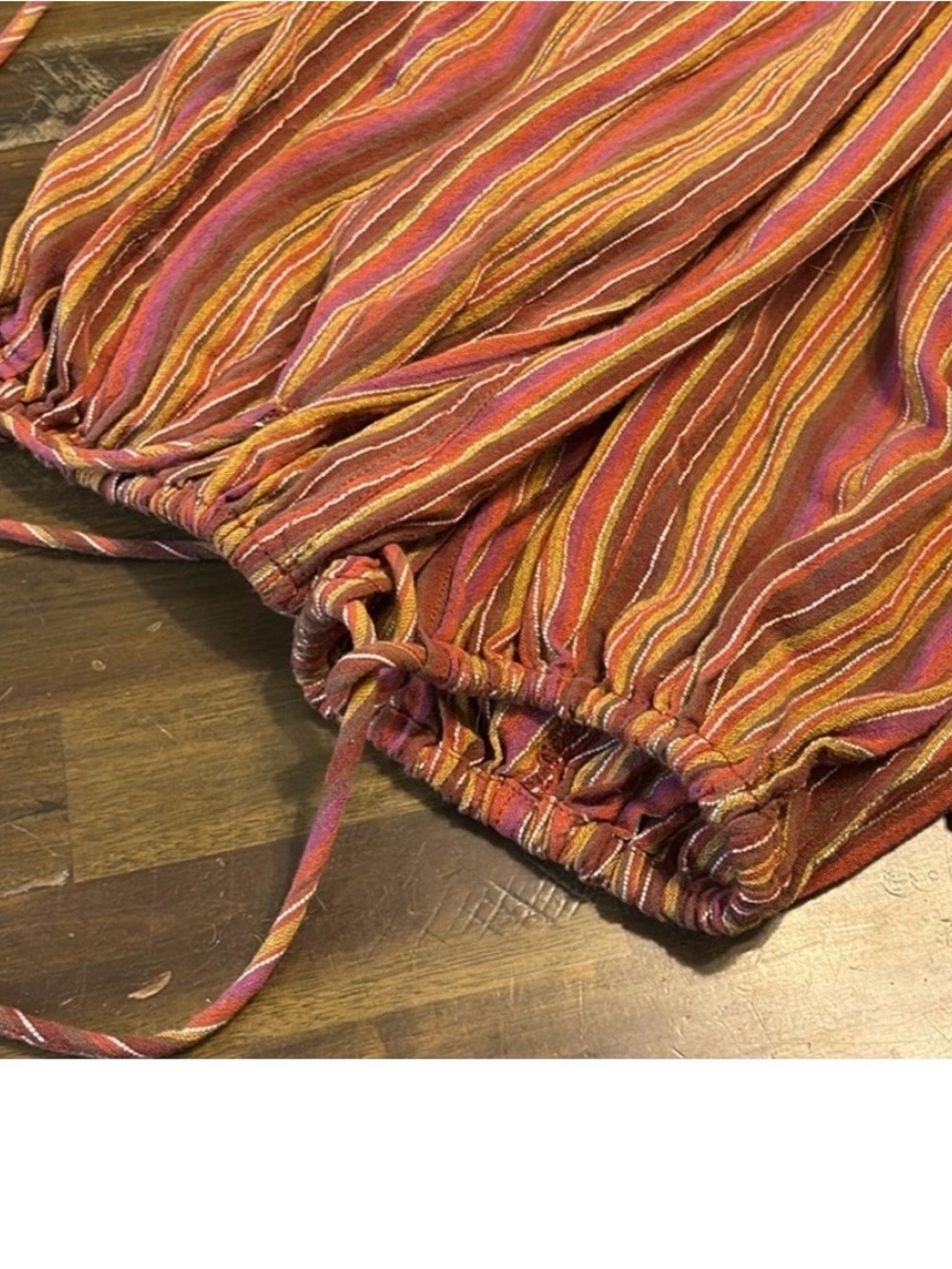 FREE PEOPLE Sundaze For Surfin Jumpsuit In Red Clay Combo M Striped Harlem Gauzy - Picture 4 of 8